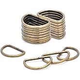 CooBigo Ajustable Metal D Ring Webbing Strap Belt Buckles for Bag, Backpack