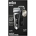 Braun Series 8 Electric Razor for Men, with 4+1 Shaving Elements & Precision Long Hair Trimmer, Close & Gentle Even on Dense Beards, Wet & Dry Electric Razor with 60min Runtime, 8517s Galvano Silver