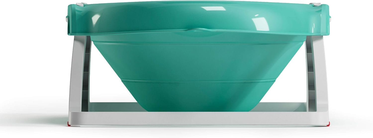 OKBABY Onda Slim Folding Baby Bath with support post, Aqua - Image 4