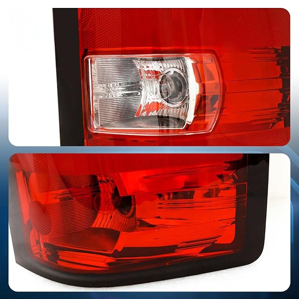WILDWOLF TAIL LIGHTS ASSEMBLY FOR CHEVY SILVERADO 1500 2500 3500 2500HD 3500HD 2007-2014 REAR BRAKE TURN SIGNAL, BLACK BORDER, REAR RIGHT PASSENGER SIDE