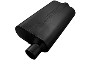 Flowmaster 50 Series Delta Flow® Chambered Muffler – 2.50” - Offset In/Center Out – Moderate Sound – 16G Aluminized Steel – Perfect for daily-driven Performance Vehicles and Passenger Cars (942551)