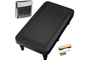 iEsstros 8ft Pool Table Cover 8 Feet with Pool Table Brush Billiard Table Covers Outdoor Leather Waterproof Pool Table Cover 