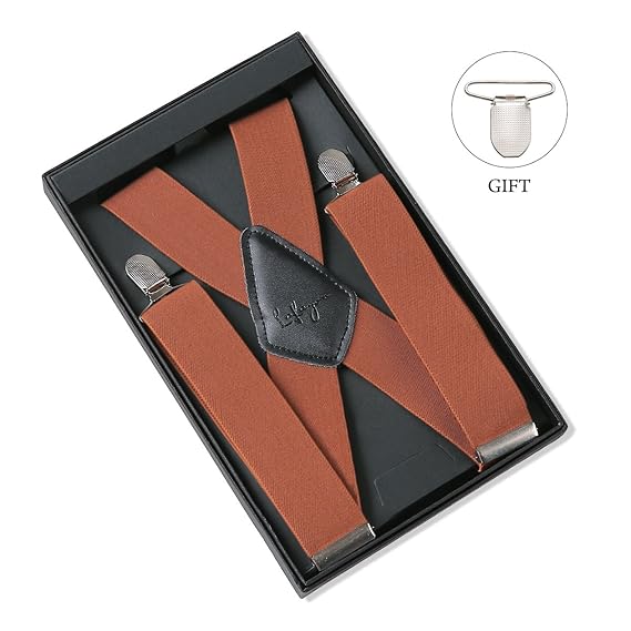 Lafayon Herren Hosenträger Hosenträger Für Männer 4 Schnallen X Zurück Striped Heavy Duty Männer Hosenträger Durable Elastisc