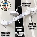 Door Buddy Child Proof Door Lock & Cat Door Stopper Adjustable Door Strap Latch view 4