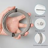 YEYIT 17Pcs Cable Rope Kit 10M 304 Stainless Steel PVC Coated Wire Rope view 5