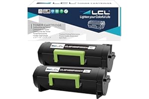 LCL Compatible Toner Cartridge for Lexmark 60F1H00 60F1000 601H 601 10000page(2-Pack,Black) for Lexmark MX310 MX310dn MX410 M