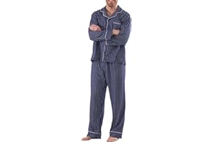PajamaGram Pajamas For Men - Mens PJs Sets, Classic, 100% Cotton