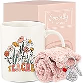DDOFAH Best Teacher Gifts Set for Women, Teacher Appreciation Gifts with Keychain Coffee Mug, Birthday Present