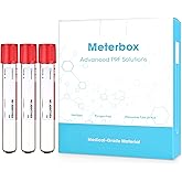 Meterbox 10 mL PRF Tubes, Premium Glass Tube with No Additive, Individually Wrapped, Box of 20