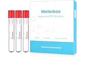 Meterbox 10 mL PRF Tubes, Premium Glass Tube with No Additive, Individually Wrapped, Box of 20