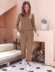 Ekouaer Women's Pajama Sets Casual 2Pcs Sleepwear