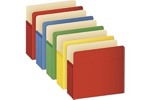 Pendaflex Globe-Weis/Pendaflex Colored File Pockets, Letter Size, 3.5 Inch Expansion, Assorted Colors, 5 Pockets per Pack (1524E5 ASST)