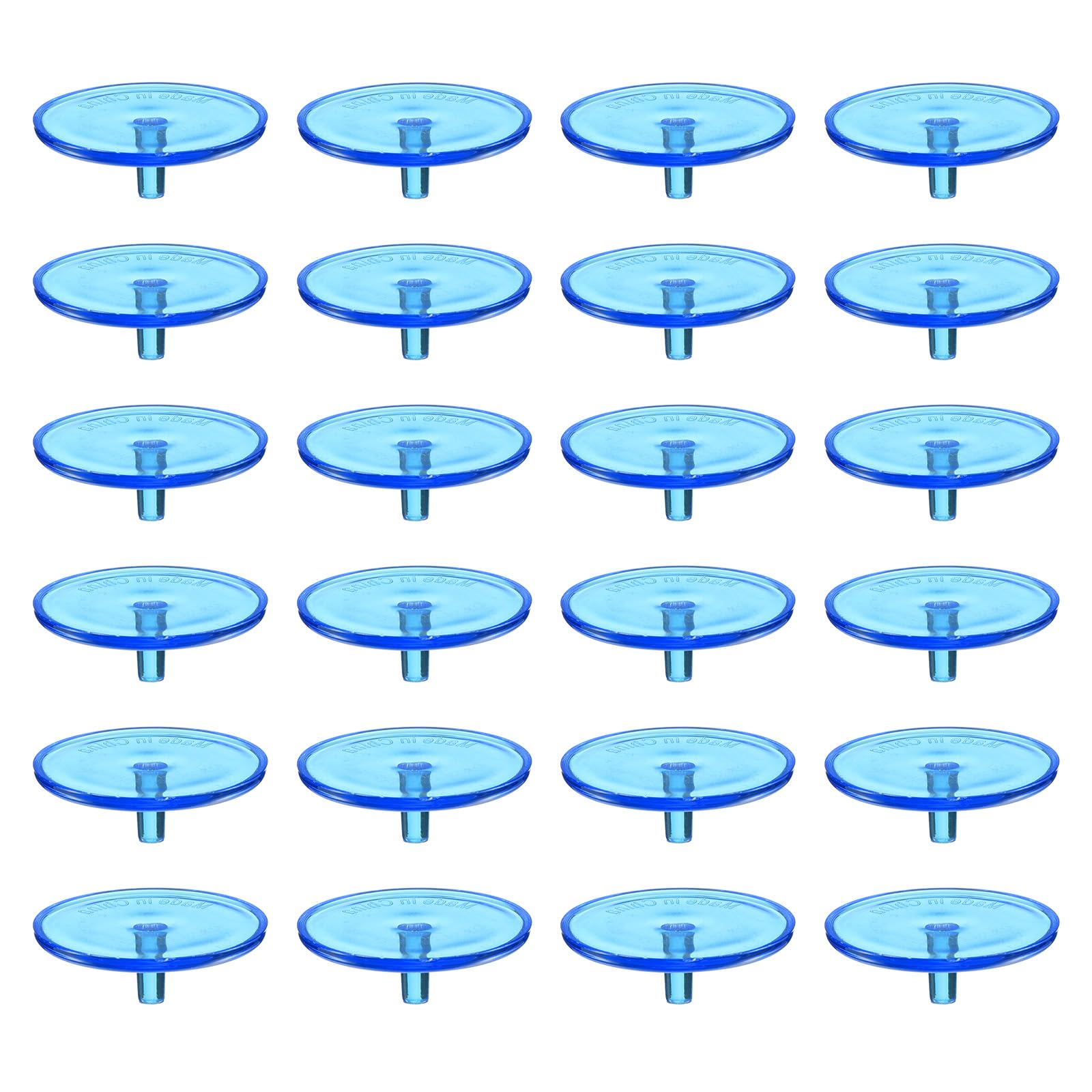 M METERXITY 100 Pack Golf Ball Marker - Plastic Transparent Golf Ball Position Marker, Impact Resistant., Apply to Golf Training (24mm, Blue)