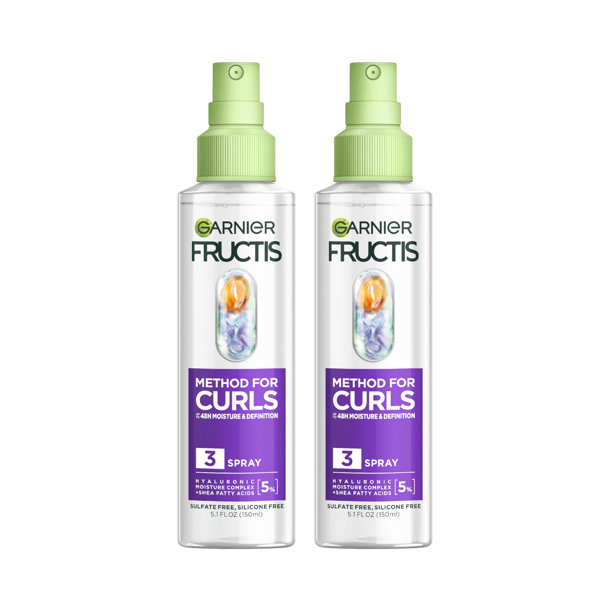 Photo 1 of Garnier Fructis Method for Curls Moisture Refreshing Curl Activator, Curl Refresher Spray with up to 5% Hyaluronic Moisture Complex, Designed and Tested for 2C to 4C Curls and Coils, 12.5 fl oz