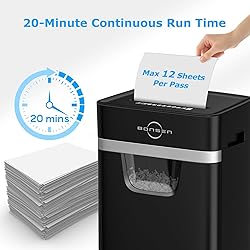 BONSEN 12-Sheet Paper Shredder for Home