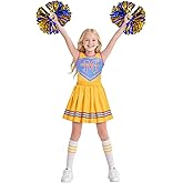 Zombies Cheerleader Costume for Girls Movie Halloween Cosplay Skirt Set Toddler Cheerleading Outfits for 3-12 Years