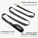 Joytale Padded Handle Dog Lead Double-Sided Reflective Nylon 1.2m 2.5cm Black view 5