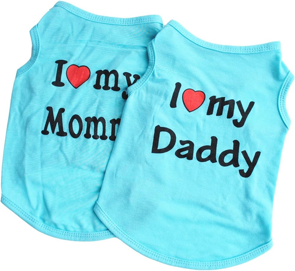 Vedem Dog Shirts Dog Clothes for Small Dogs, Cat Vest Tee Shirt Costumes Pack of 2