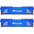 DDR3 RAM 16GB Kit (2x8GB) 1600MHz CL11 DIMM Wlizedle Desktop Memory PC3-12800 240-Pin 1.5V 2Rx8 Dual Rank Channel Non-ECC Unbuffered PC Computer Sdram Sticks Module Upgrade, Blue