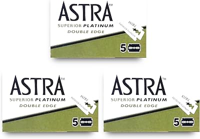 Astra Superior Platinum Double Edge Razor Blades - 15 Pack for Barbers