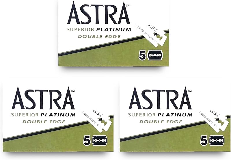 Astra Superior Platinum Double Edge Razor Blades - 15 Pack for Barbers