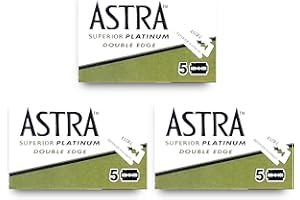 Astra Superior Premium Platinum Double Edge Safety Razor Blades, 5 Count (Pack of 3)