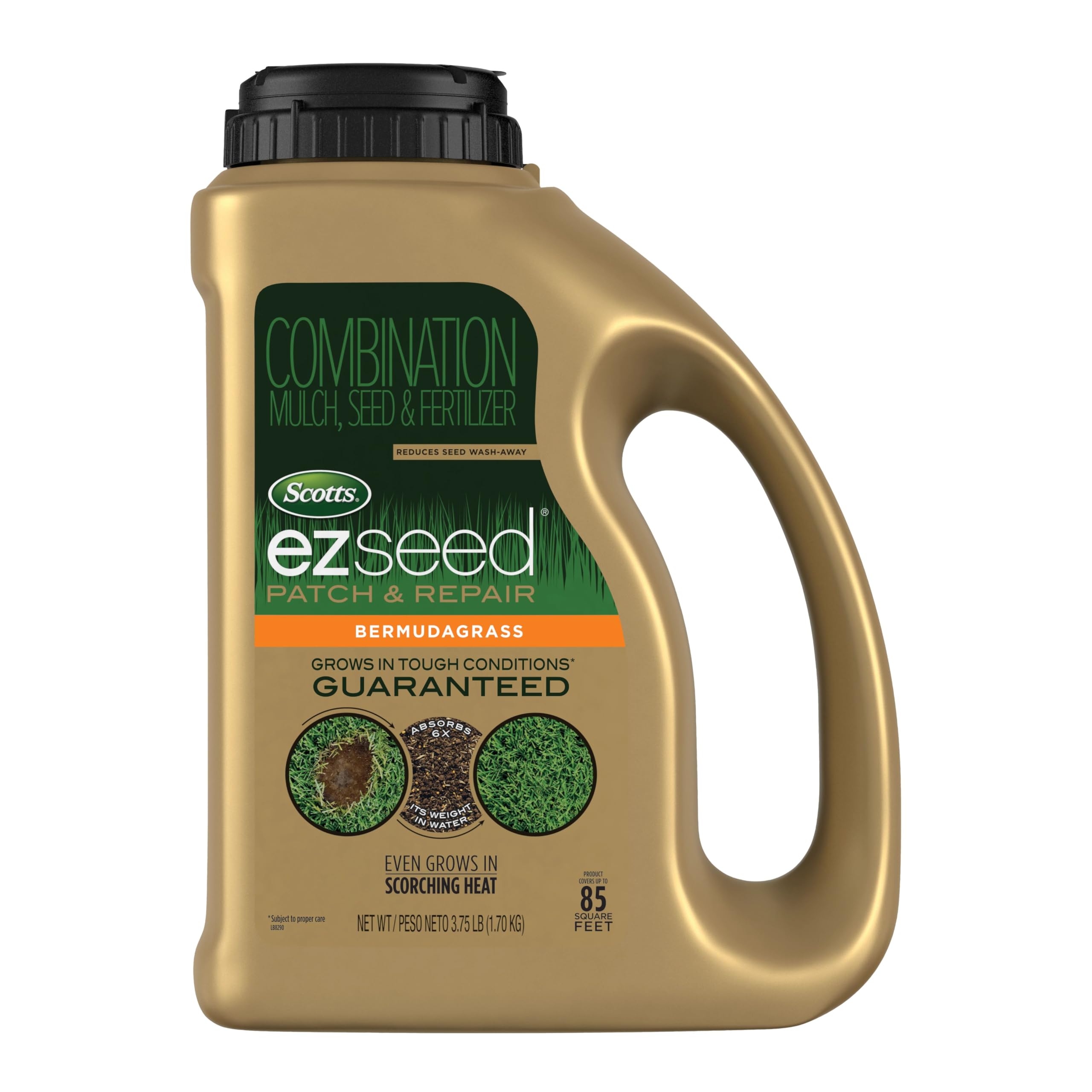 Photo 1 of **Factory Sealed** Scotts EZ Seed Patch & Repair Bermudagrass Combination Mulch, Bermudagrass Seed and Fertilizer for Bare Spots and Repair, Grows in Scorching Heat, 3.75 lb