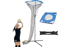 KuiBonu Volleyball Setter Trainer Net - Adjustable Height Volleyball Target Net with Sturdy Steel Base | Perfect for Serving, Spiking and Setting Training