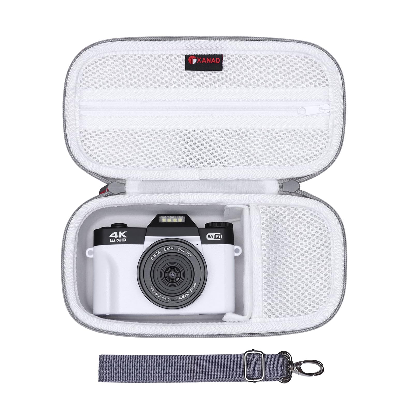 Photo 1 of *CASE ONLY* XANAD Hard Case for Sony Alpha 6400,6000,6100,6700,6600/ RX100 VII or Sony Alpha ZV-1,ZV-1F,ZV-E10,ZV-E10 II Mirrorless Digital Camera, with Shoulder Strap (Gray)