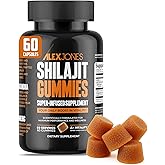 Alex Jones Naturals Shilajit Gummies – Men’s Daily Energy & Stamina Booster – Sharper Focus & Strength w/Ashwagandha for Men – Cellular Energy & Performance Supplement – 60 Count