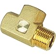 Nigo Brass Pipe Fitting, Forged Brass Tee, 3-Way, NPT Female X NPT Female X NPT Male (1, 1/4" x 1/4" x 1/4")