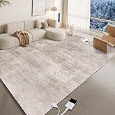 NujorWarm Graphene Electric Heating Carpet Soft Plush Heated Area Rug Heater Floor Mat with Timer Fast Warm Up for Home Office Study Playroom 120V 1000W 4.6x6.6Ft WS