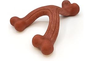 Nylabone Wishbone Strong Chew Toy for Dogs Made with Real Bacon, Durable Dog Chew Bones for Aggressive Chewers, Long-Lasting Flavor Keeps Dogs Busy, Large Dog Toys - Up to 50 lbs, 1 Count