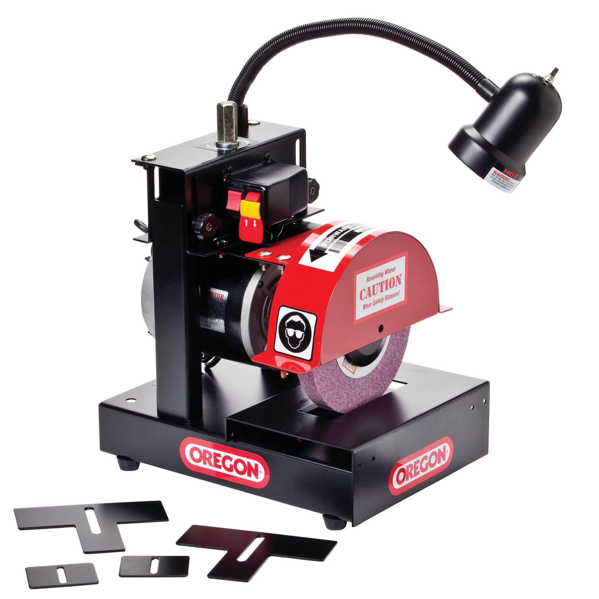 Afilador de cuchillas y amoladora de cuchillas para cortacésped profesional Oregon, resistente, motor de 1/2 HP, ajustable (88-023)