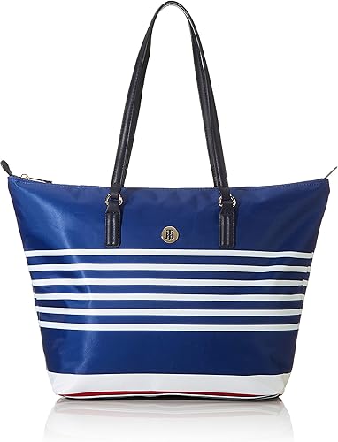 Amazon Com Tommy Hilfiger Horizontal Stripe Womens Shopper Bag One Size Denim Shoes
