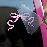 Pink Aesthetic Bow Car Decals Funny Girly Inspiration, Self-Love Humorous Car Window Accessories Affirmations Vinyl Waterproof 6 Inches Bumper Decal Gift for Mom Dad Friend Coworker