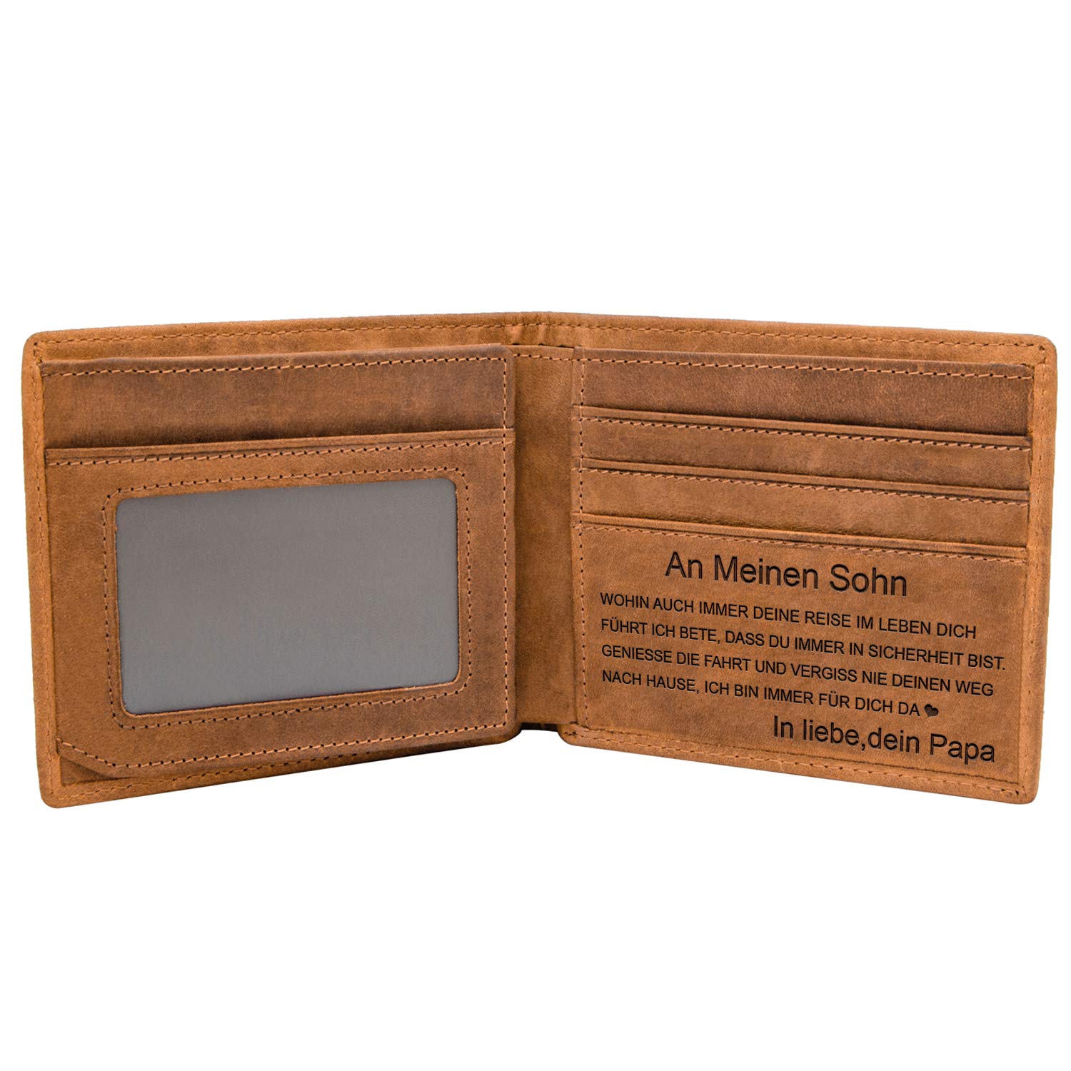 Kenon Custom RFID Blocking Bifold Stylish Wallet for Men Personalised Slim Credit Card Holder Handmade Valentine's Day