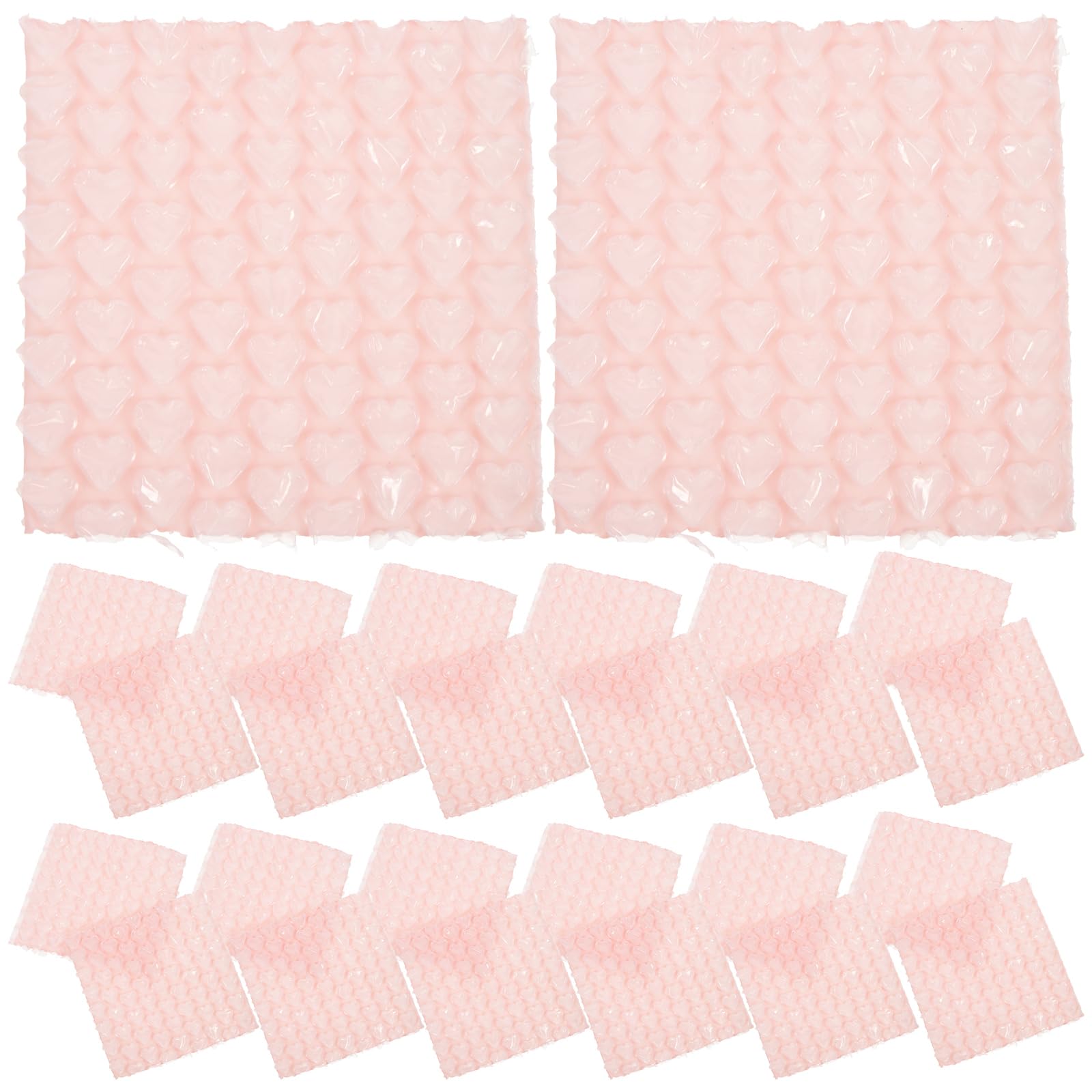 NUOBESTY 60pcs Love Bubble Pouches Heart Bubble Pouch Wraps Heart-Shaped Plastic Pouches for Shipping Out Moving Transporting