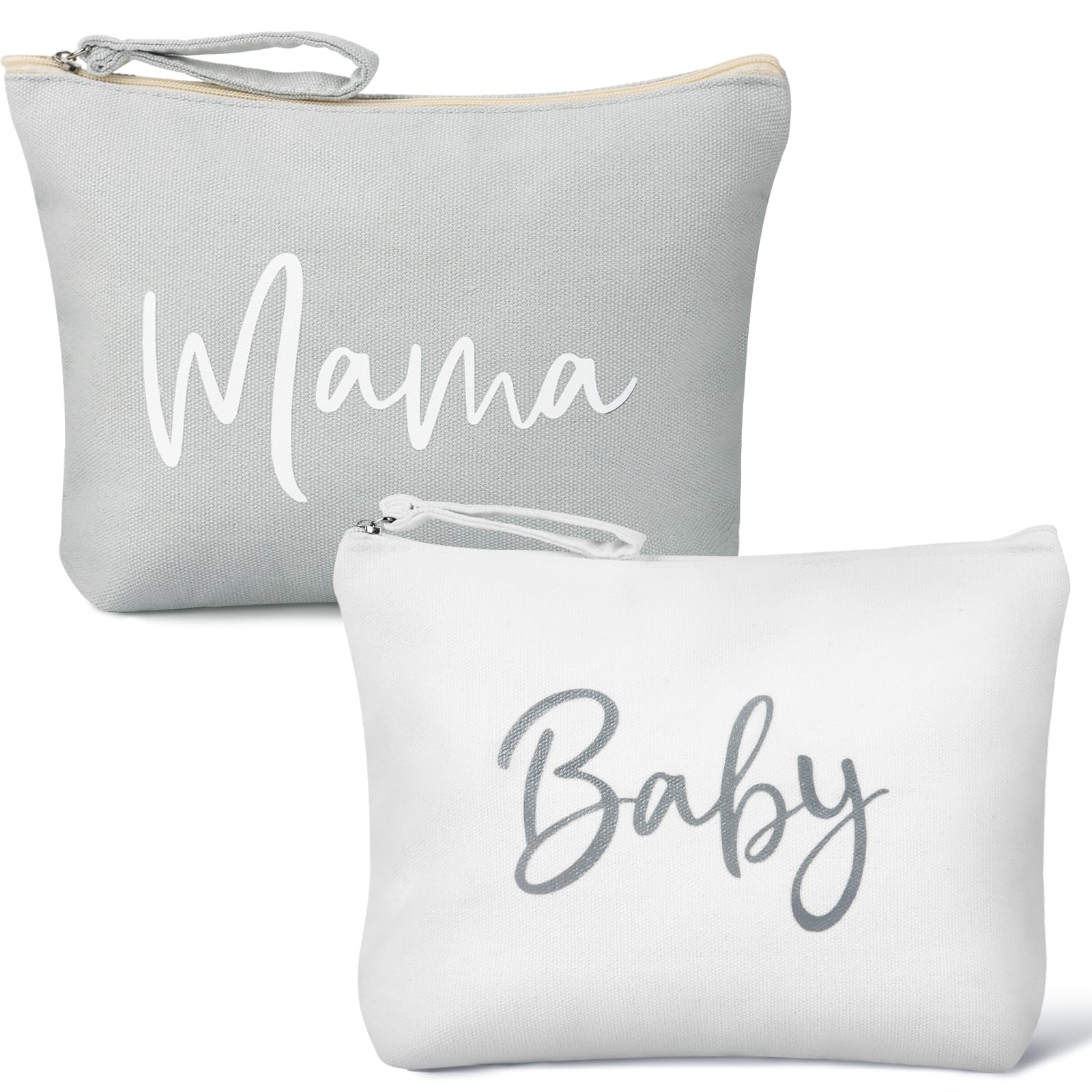 New Mama Gifts Mummy to be Canvas Pouch Makeup Cosmetic Bag with Zipper Christmas Baby Shower Gifts for Mum Mummy to be Gifts