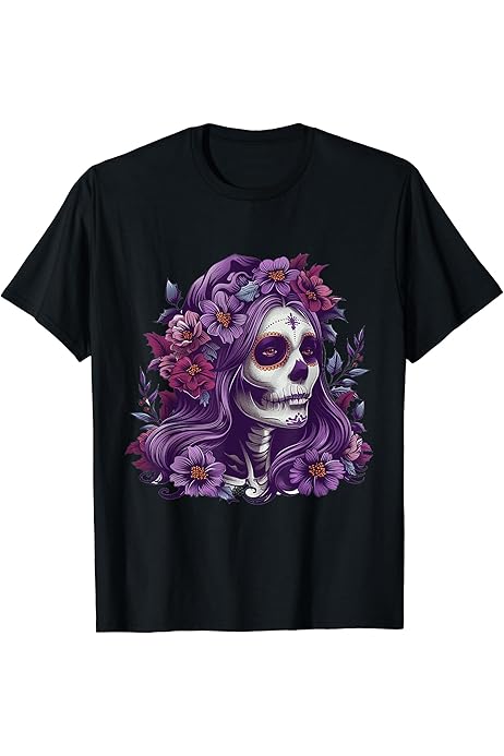 Amazon.com: La Santa Muerte Saint Mexican Folklore Dead Skull Day 