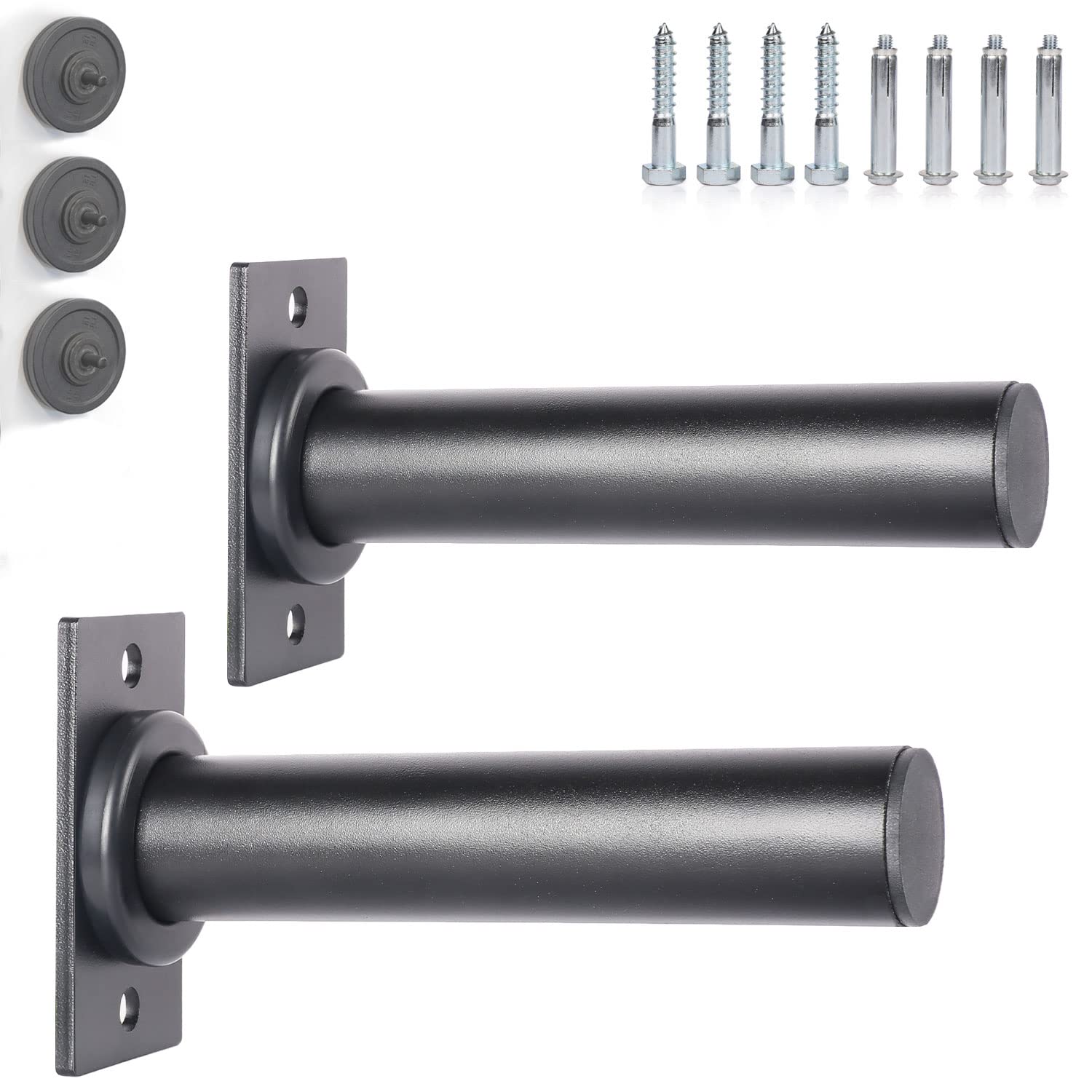 SYL Fitness Alloy Steel Protective Weight Plate Holder, 550 lbs Capacity, Space-saving Wall Mounted