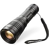 Elite Tactical Pro 200 Series Tactical Flashlight - Best, Brightest and Most Powerful 1000 Lumen Military Grade with Rechargeable Battery - Waterproof - Black