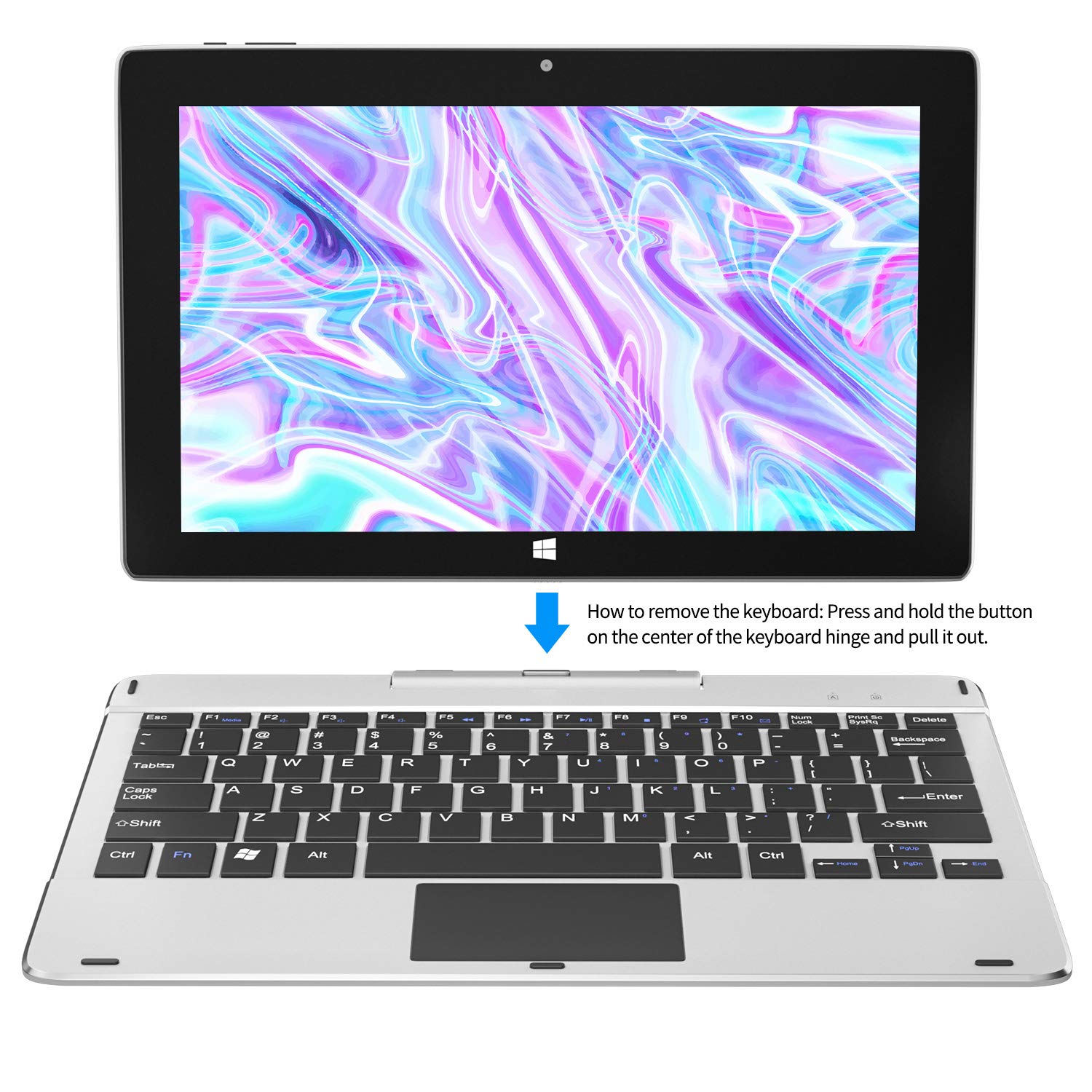 Jumper 2in 1 11.6 Inch FHD Windows 10 Laptop 6GB RAM 64GB Storage CPU