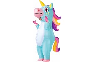 Spooktacular Creations Inflatable Costume Adult, Full Body Riding a Unicorn Blow Up Costume for Halloween Inflatables Party