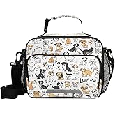 Kcldeci Dog Insulated Lunch Bag for Women/Men Breeds Puppy Pet Reusable Lunch Box for Office Work School Picnic Beach - Leakproof Cooler Tote Bag Freezable Lunch Bag