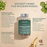AAVALABS Ginkgo Biloba 7500mg High Strength 180 capsules Vita B6 B1 B2 Zinc view 5