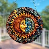 HOTIYOK Apollo Solar Moon Stained Acrylic Window Hanging Panels Colourful Home Wall Ornaments for Decoration Gift for Women Mom Grandma