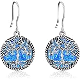 ONEFINITY Sterling Silver Tree of Life Dangle Drop Earrings for Women and Girls - Christmas Gifts