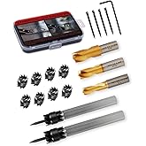 18 PCS Spot Weld Cutter Sets Double Sided, 3/8" &amp; 5/16" Spot Weld Drill Bit | HSS Spot Weld Cutter Remover Drill Bits with Hex Shank, Titanium Coated Cobalt Spot Weld Drill Bit Set Kit 6.5MM 8MM 10MM