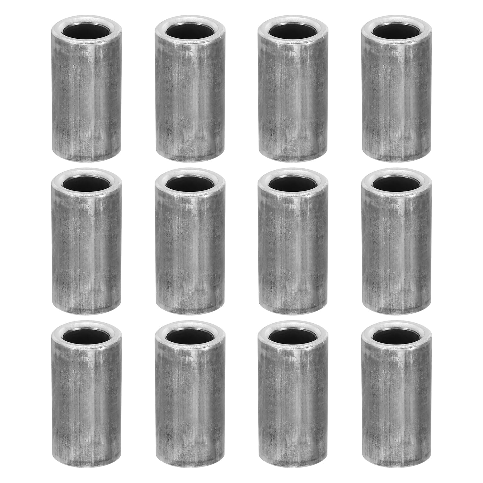 PATIKIL M10 Steel Spacers, 12 Pcs Metal Spacers Steel 10.3mm ID x 16mm OD x 40mm L Carbon Steel Spacer Screw Standoff Round for 2/5in or M10 Screw Bolts